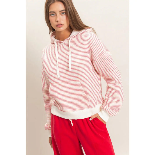 Striped French Terry Hoodie