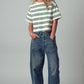 Vintage Washed Striped Cotton Tee