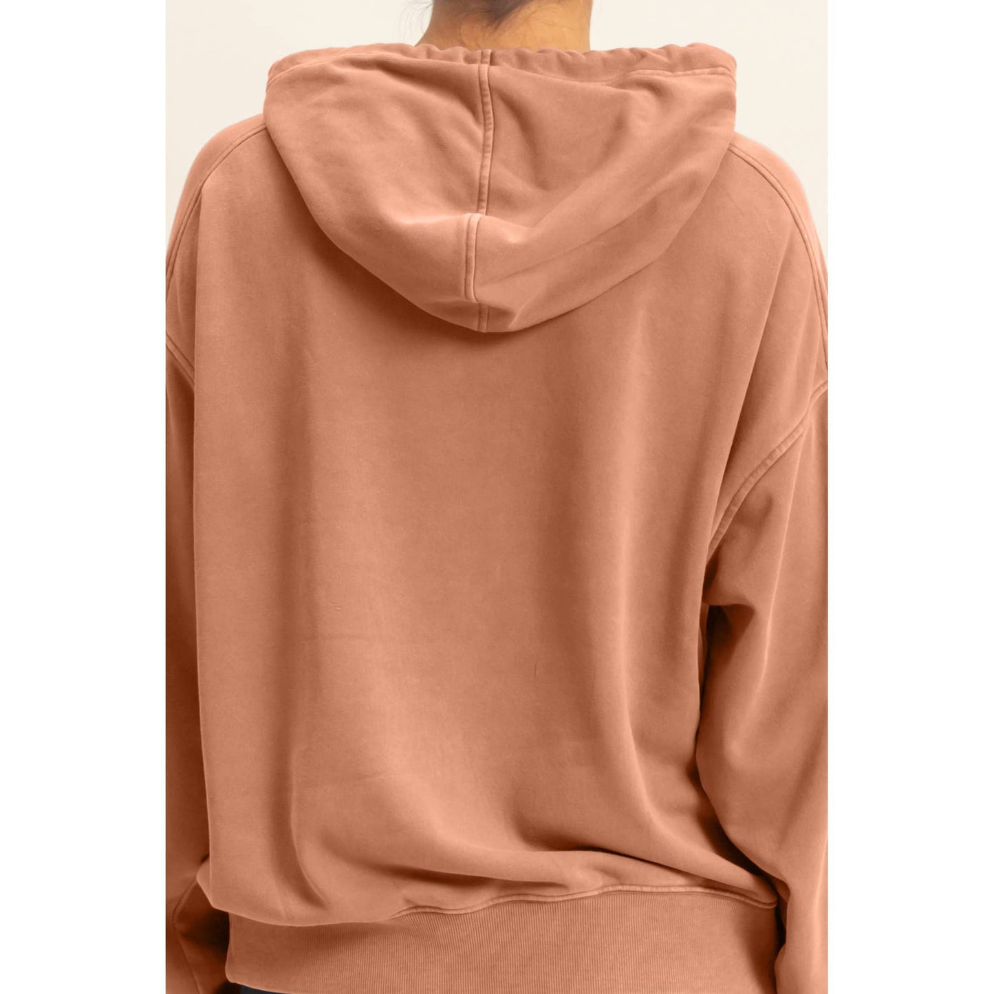 Mineral Wash Seam Hoodie I Taupe