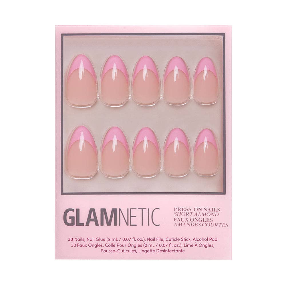 Pink Macaron Press-On Nails | Pink French Tip