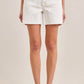 White Clean Cut Shorts