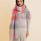 Oversized Fringe Scarf – Cozy Breeze - Pink