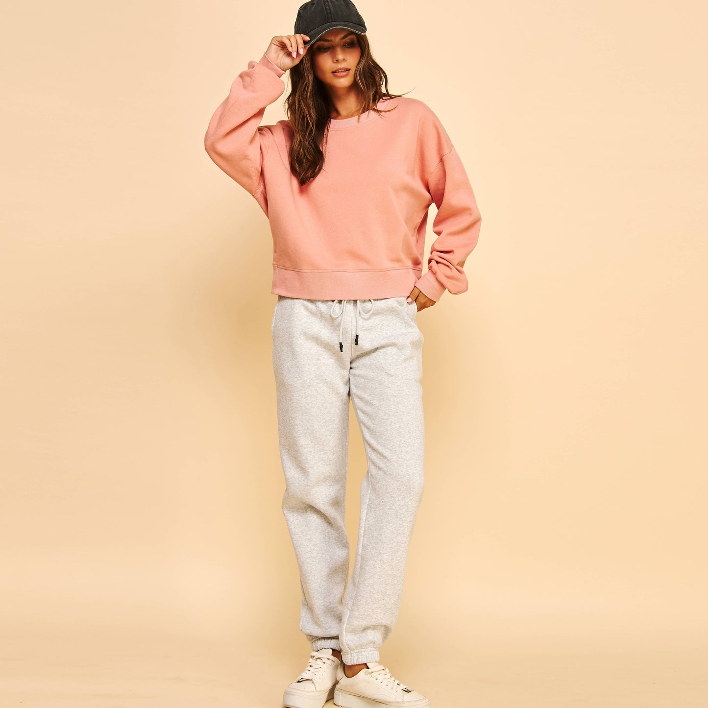 Everyday Fleece Crew I Pink