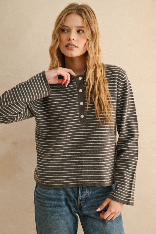 Laid-Back Stripe Henley