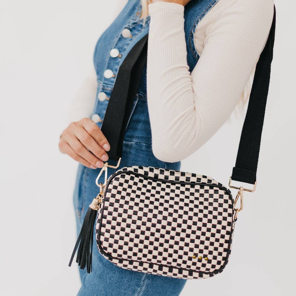 Woven Checkered Bag