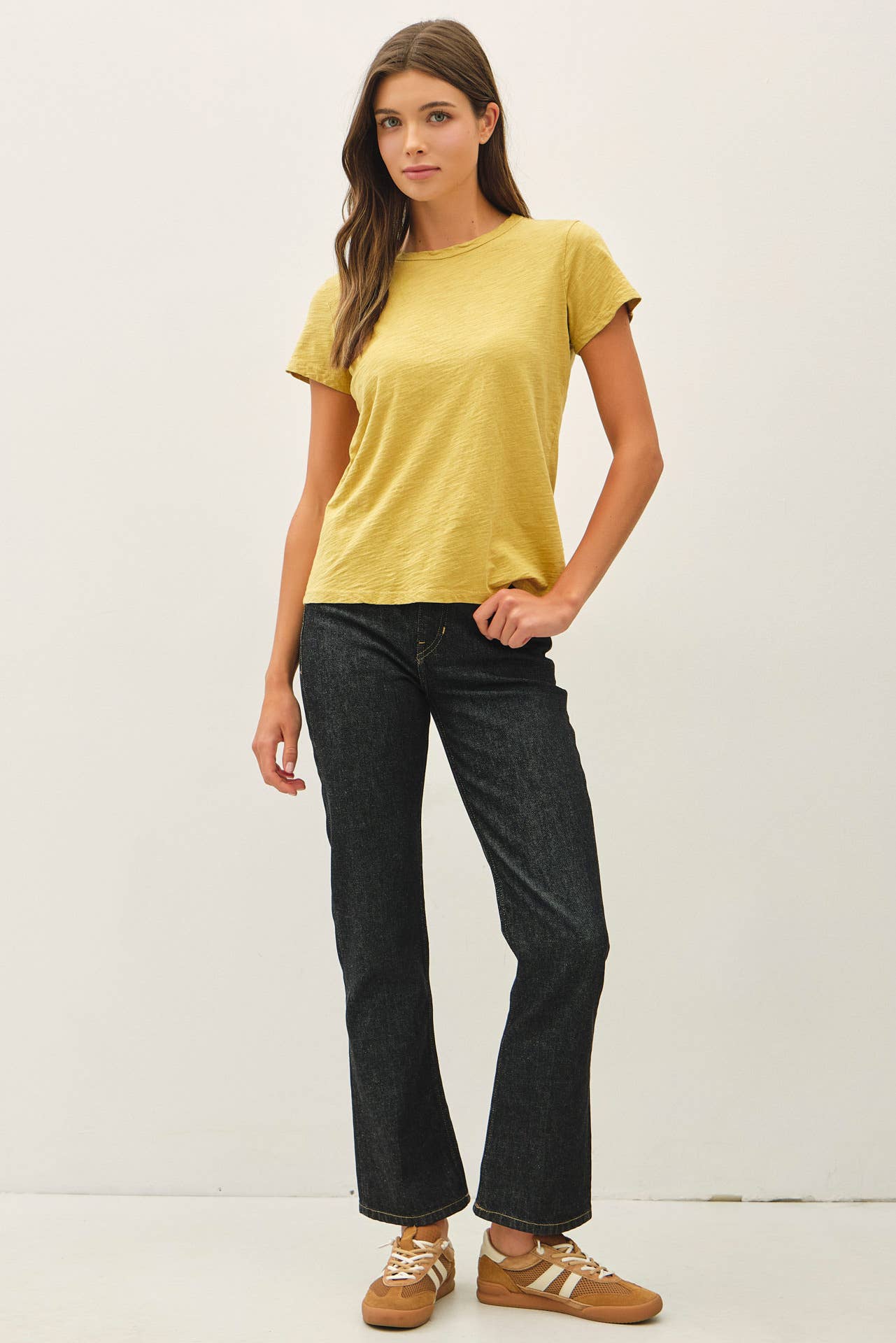 Charcoal Blue Basic Tee