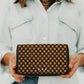 Woven Wallet I Cream Checkered