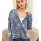 Paisley Zip Up Cardi