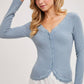 Lace Trim Knit Cardigan Top