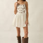 Floral Embroidered Romper