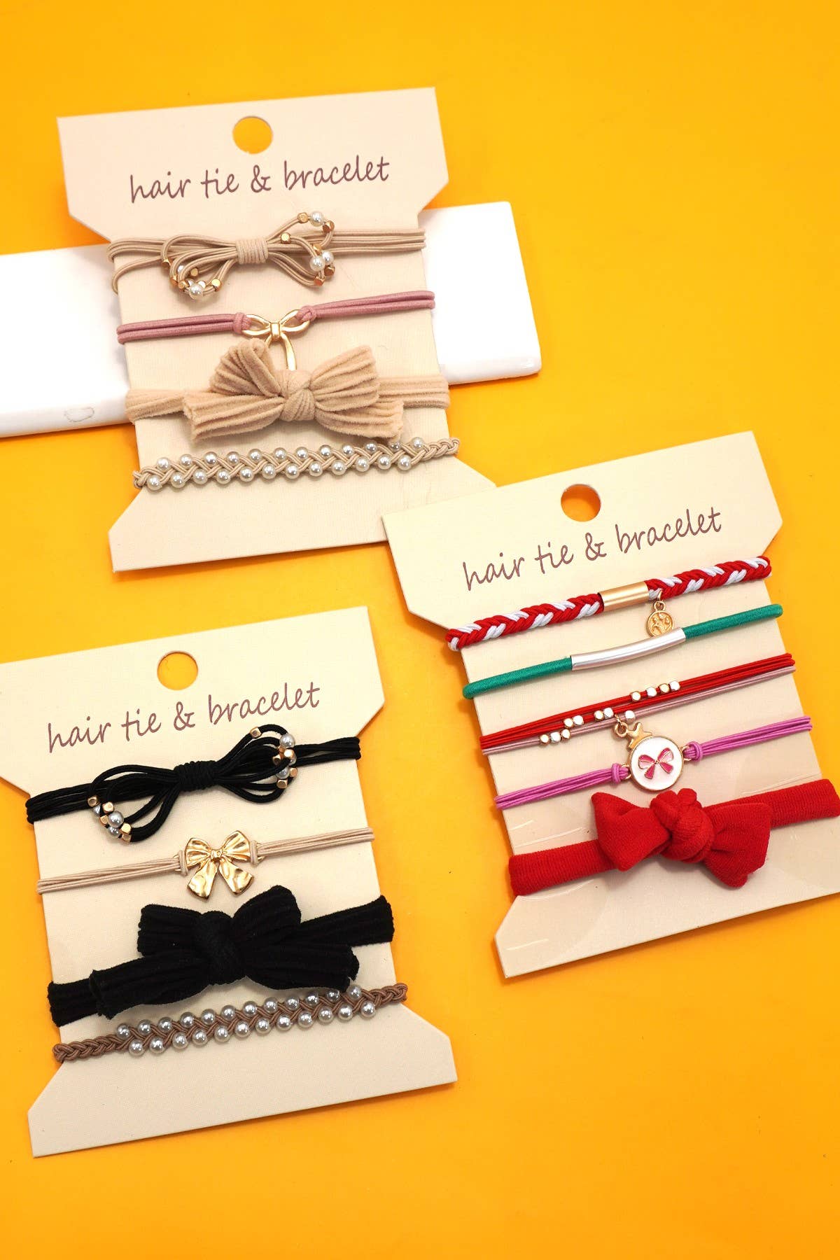 Hair Tie & Bracelet Set I Ivory