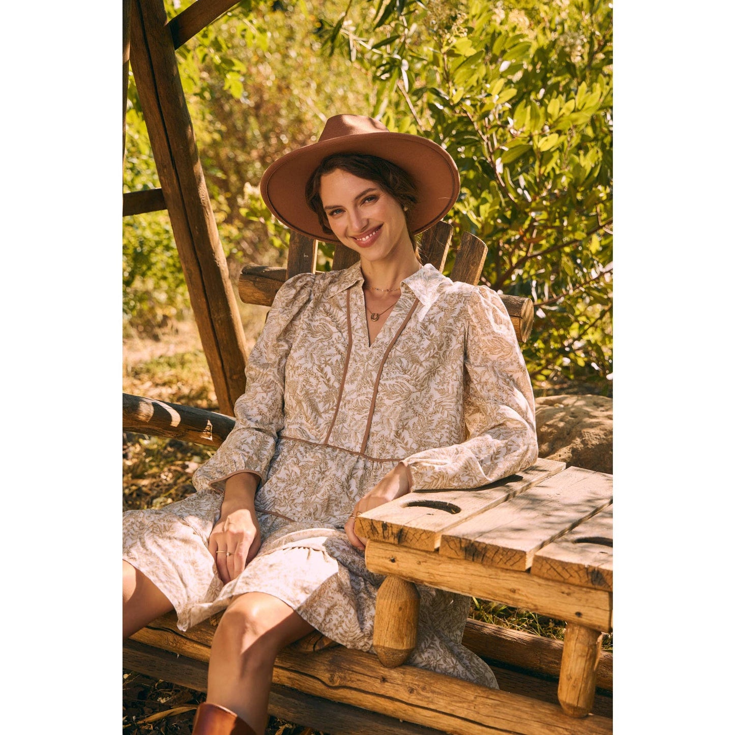Romantic Toile Mini Dress