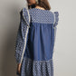 Patchwork Lace Trim Mini Dress