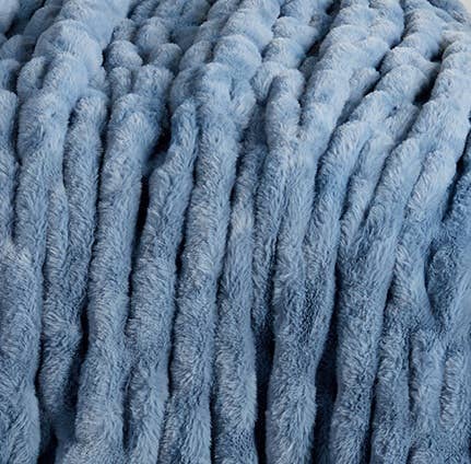 Luxury Heavyweight Ruched Throw Blankets