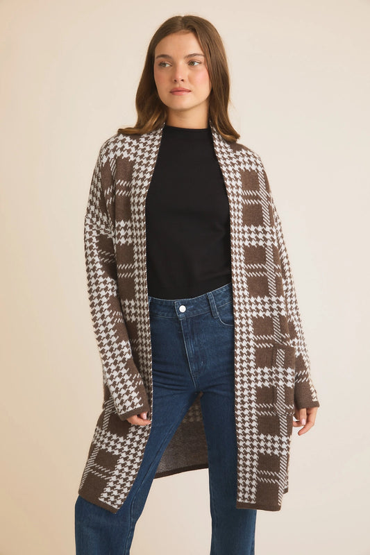 Houndstooth Coatigan