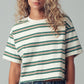 Vintage Washed Striped Cotton Tee