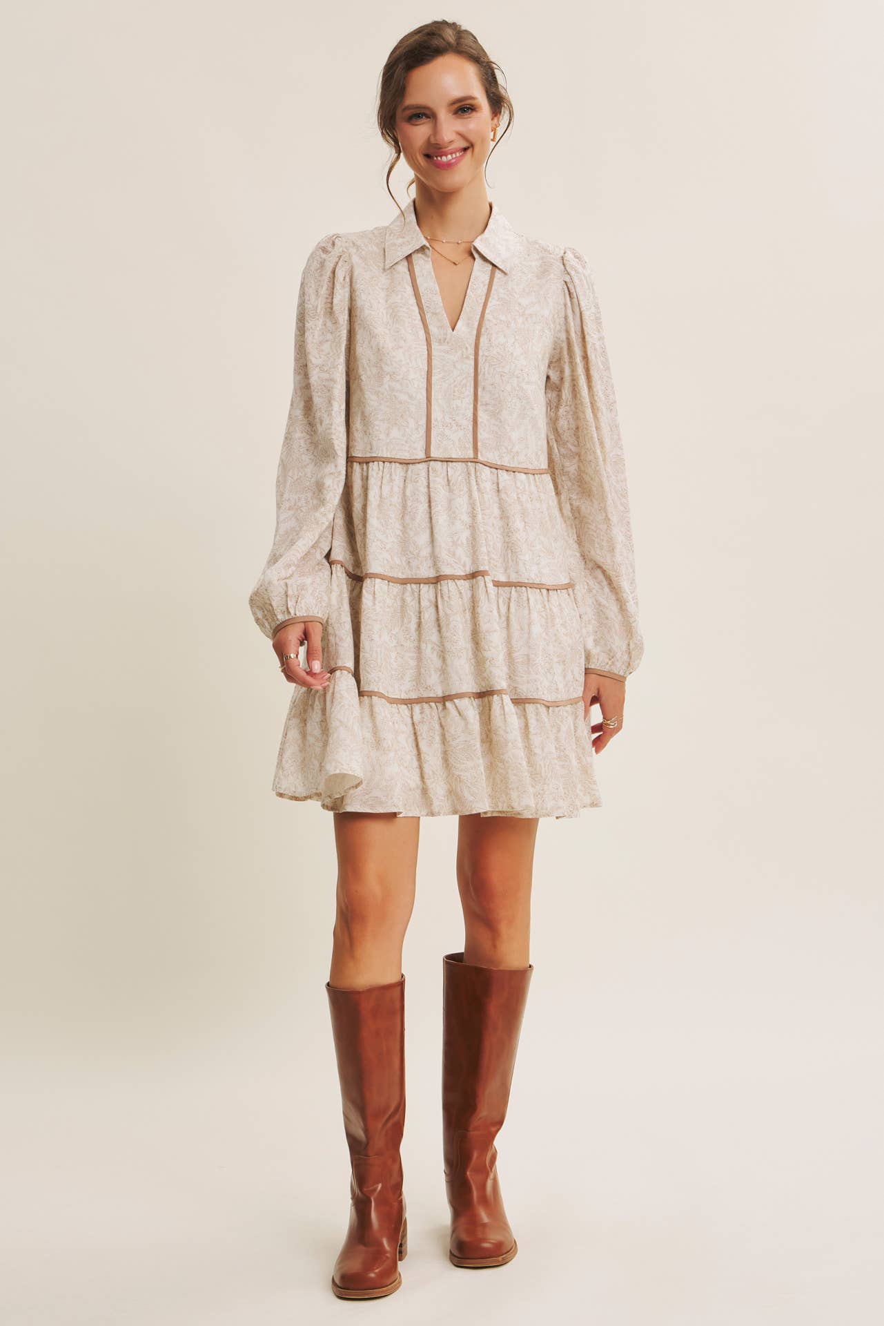 Romantic Toile Mini Dress