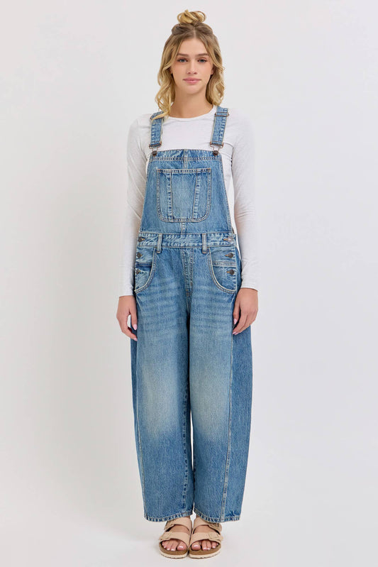 Relaxed Barrel Overalls