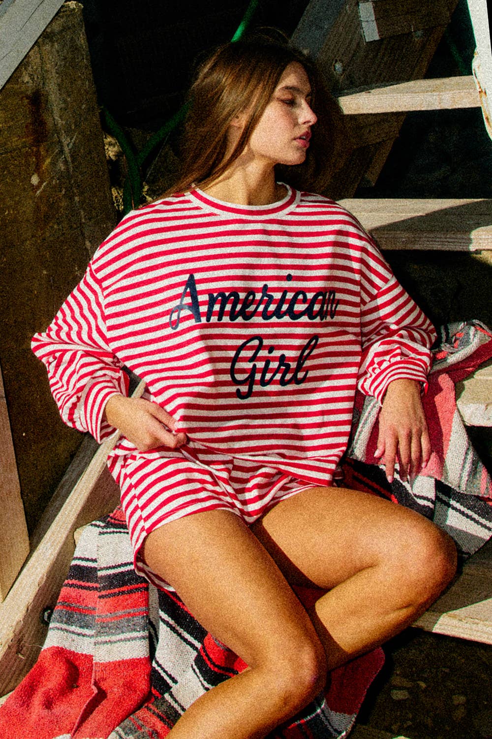 Easy Striped Knit Shorts