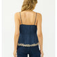Navy Lace Cami