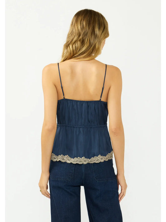 Navy Lace Cami