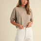 Mocha Short Sleeve Sweater