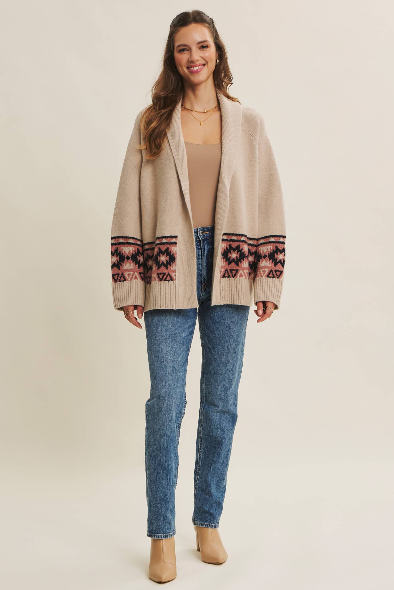 Western-Inspired Aztec Cardigan
