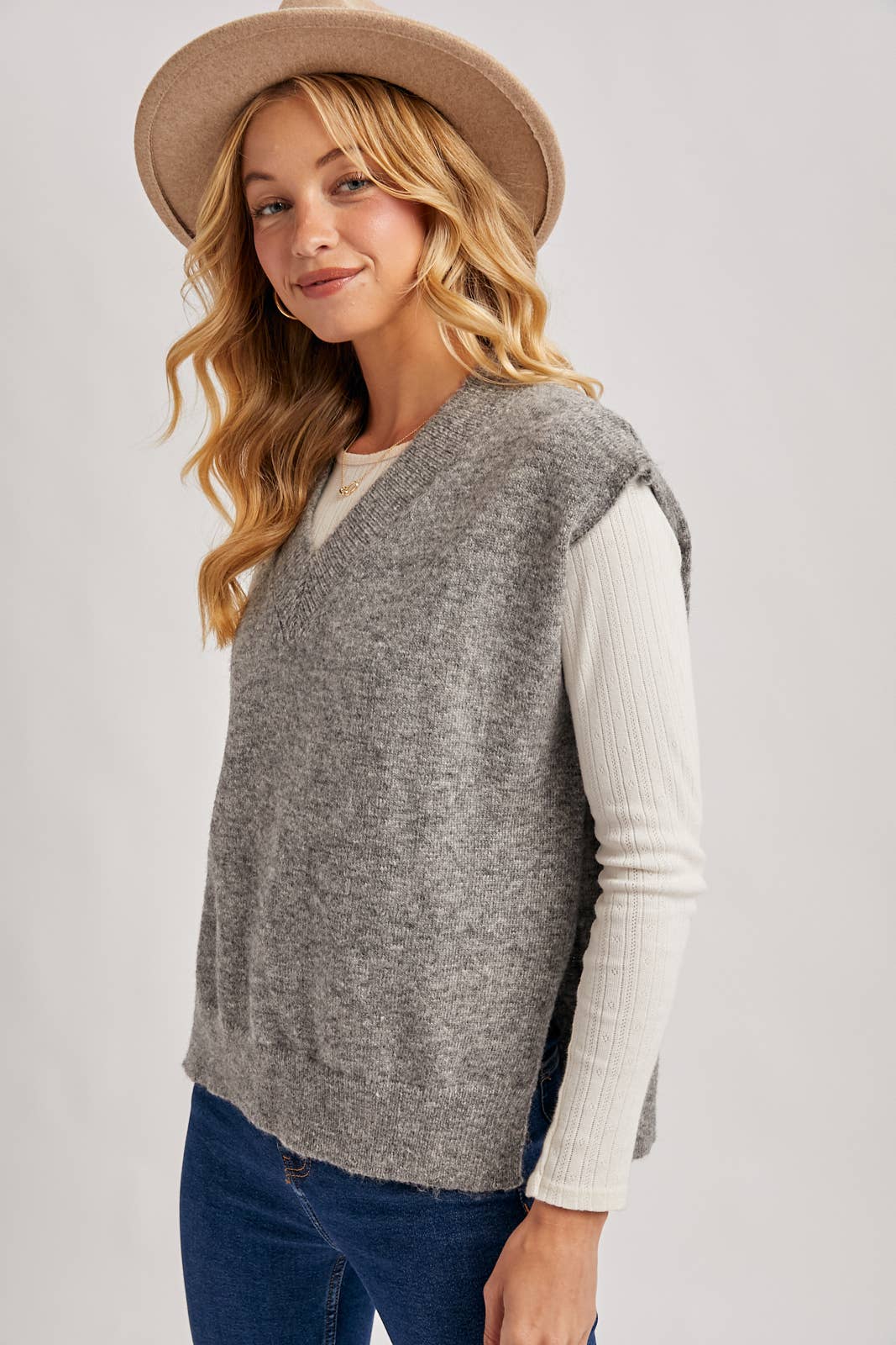 Oversized Knit Vest