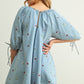 Embroidered Denim Romper