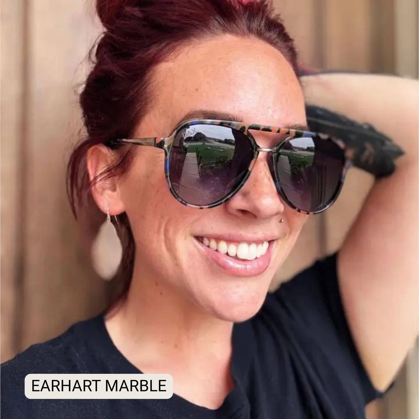 Earhart I Women’s Aviator Sunglasses I Clear