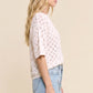 Open Knit Drop Shoulder Top