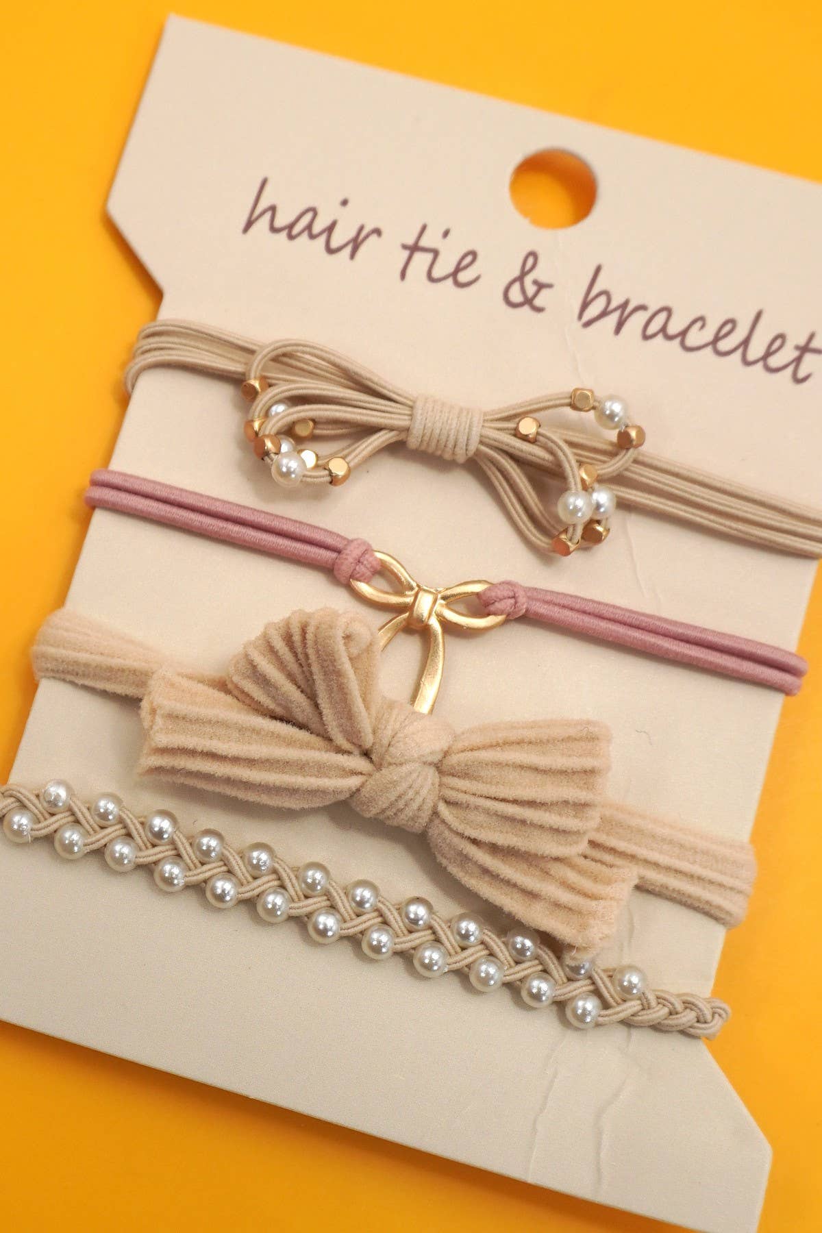 Hair Tie & Bracelet Set I Ivory