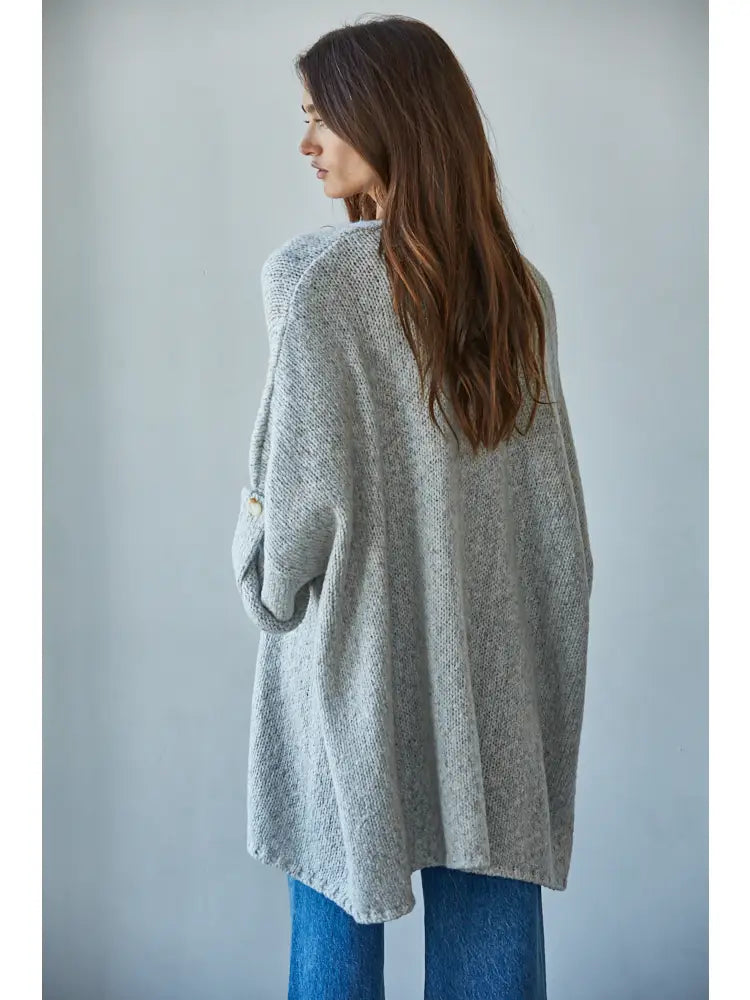 Folded Open Front Cardi