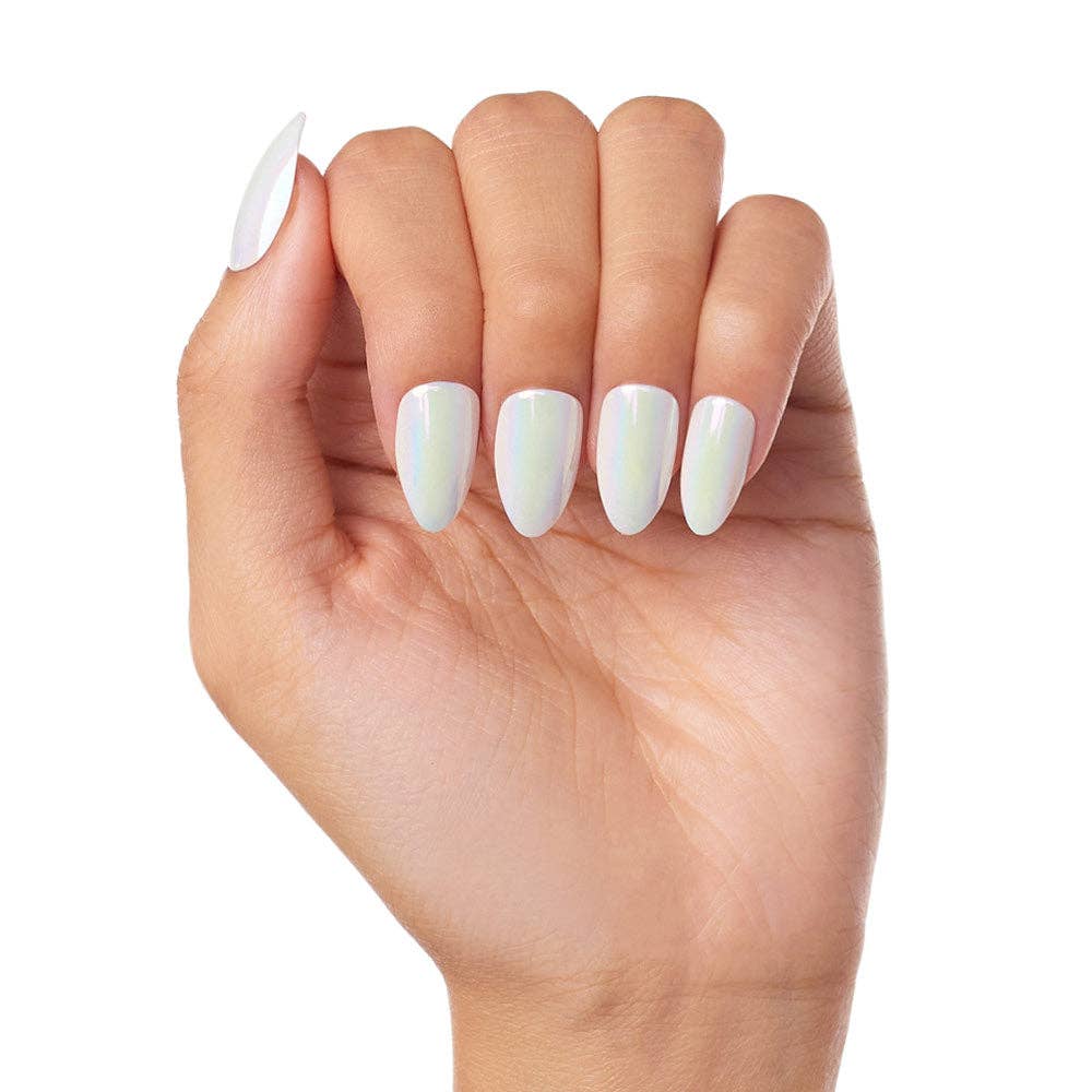 Moonlight Press-On Nails | Pearlescent White