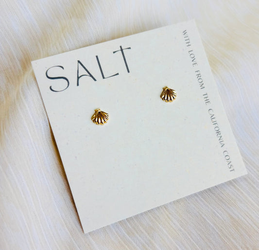 Seashell Studs | 18K Gold