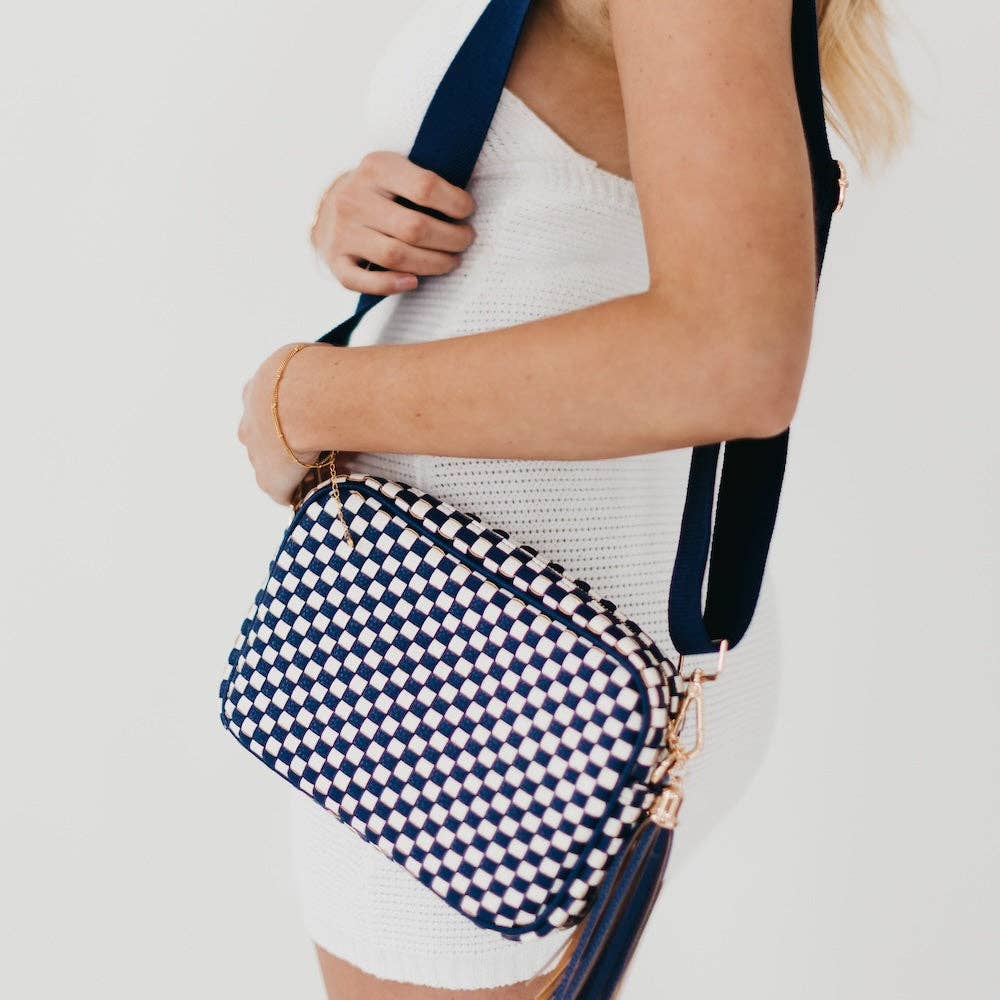 Woven Checkered Bag