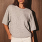 Heather Grey Short Sleeve Sweater