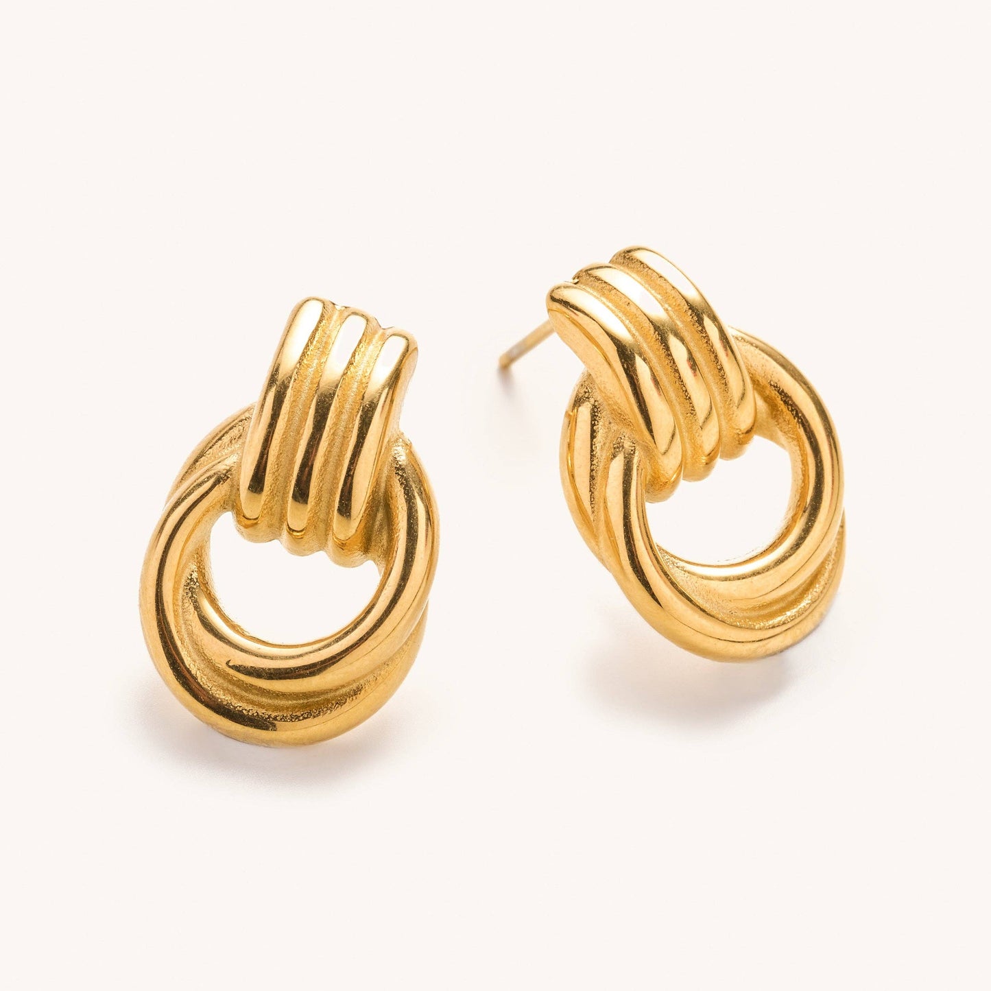 Nya Gold Knot Studs