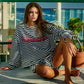 Easy Striped Knit Shorts