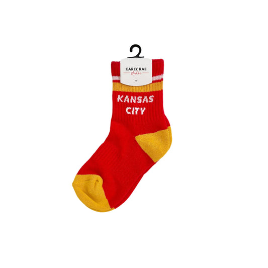 Youth KC Red Crew Socks