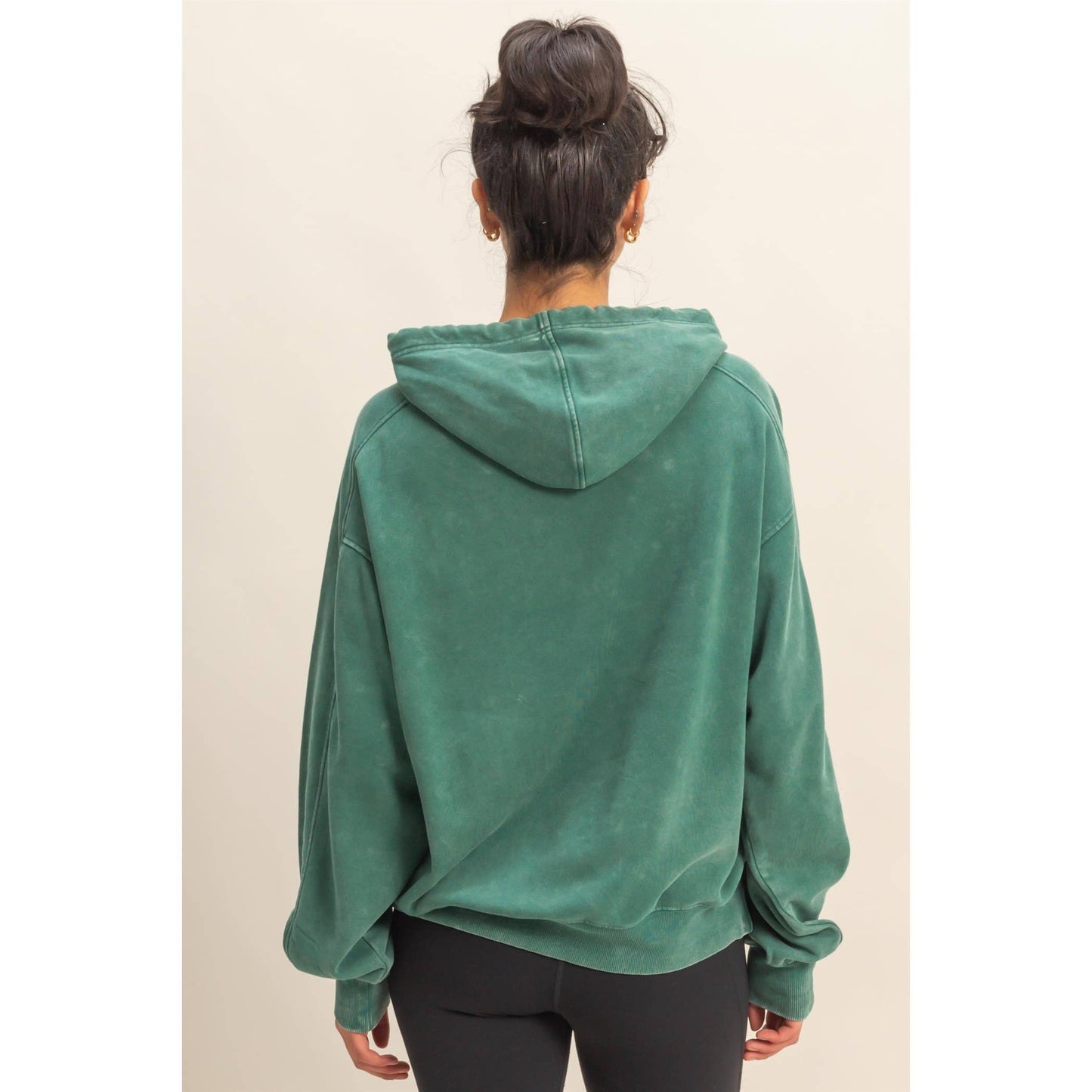 Mineral Wash Seam Hoodie I Taupe