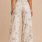 Floral Wide Barrel Leg Jeans