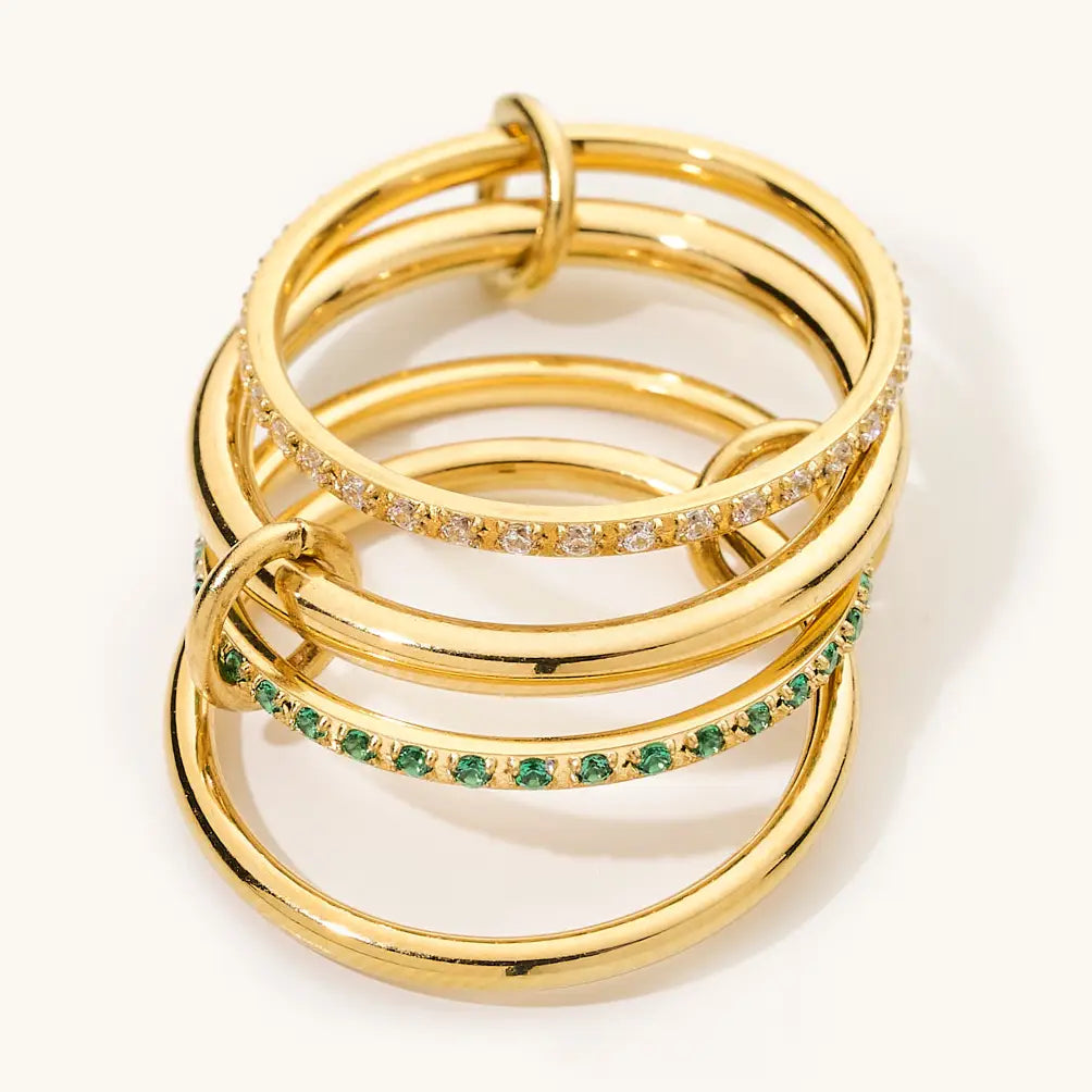 Madelyn Emerald Stacked Ring