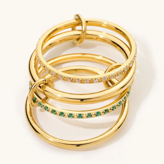 Madelyn Emerald Stacked Ring