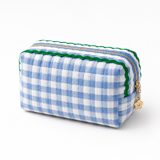 Blue Gingham Pouch