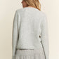 Polka Dot Knit Cardigan — Grey