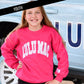 Youth Lulu Mac Hot Pink Polka Dot Crew