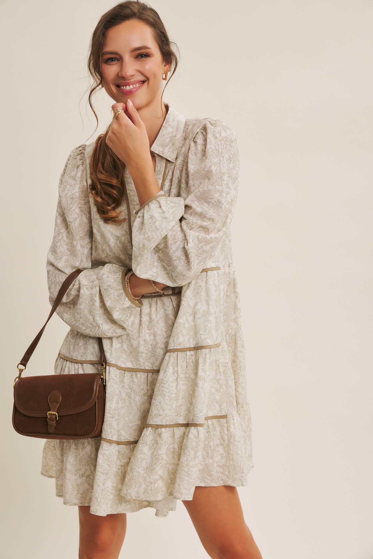 Romantic Toile Mini Dress