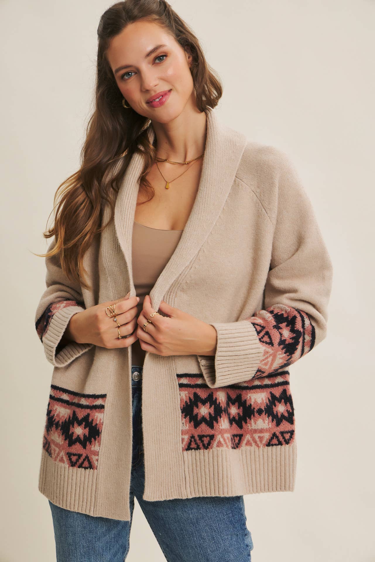 Western-Inspired Aztec Cardigan