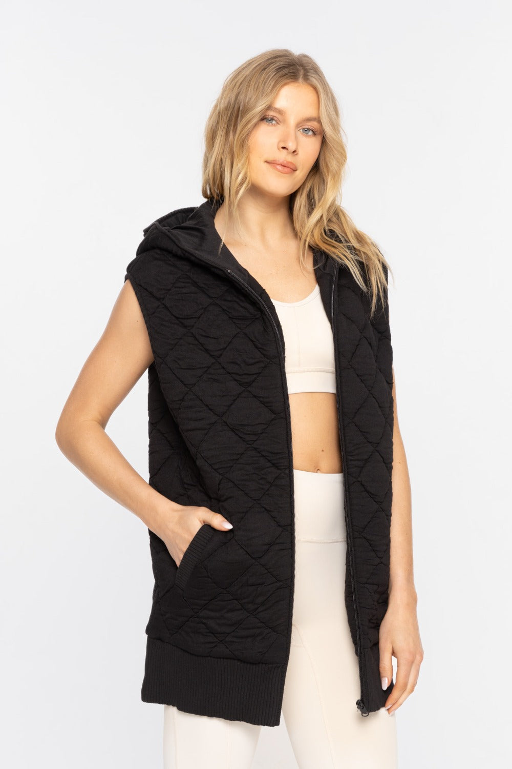 Quilted Hooded Vest